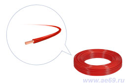 Провод автомобильный ПГВА кабель автопровод шнур автотракторный 2,50 100 метров красный