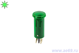 Лампа индикаторная WL-01(gr) 12В зелёная